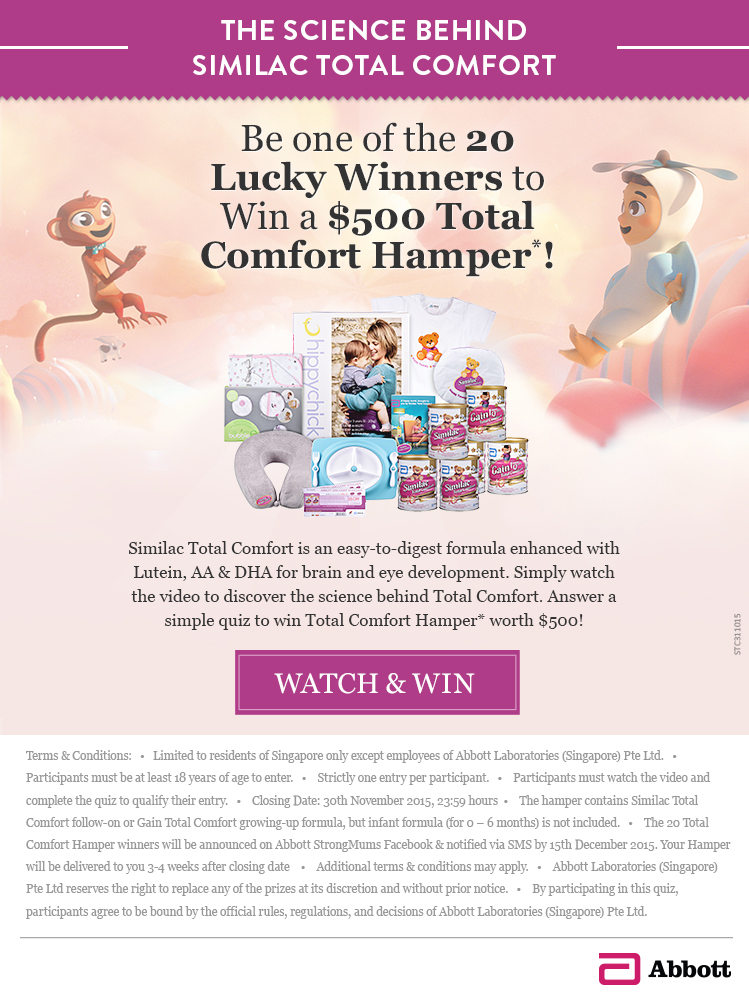 Be one of the 20 Lucky Winners to win a $500 Total Comfort Hamper! Simply watch the video to discover the science behind Total Comfort. Answer a simple quiz to win Total Comfort Hamper* worth $500!